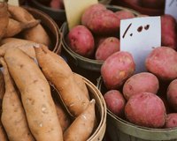 Shop at your local farmers market for fresh waxy potatoes, perfect for roasting.