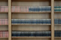 Add trim molding to create "built in" metal shelving.