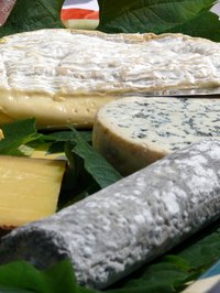The color in blue cheese is provided by special, edible mold.