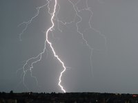 Thunder occurs when lightning heats the air.