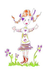 Dress up as a little girl for last-minute Halloween plans.