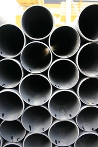 These sewer lines are waiting for installation so you can test them.