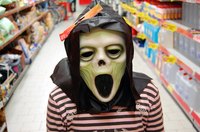 You can make your own creepy ghost mask this Halloween.