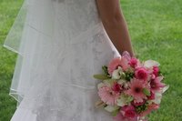 If you do not have a matching piece of tulle, take a piece from the underlying tulle layers of your dress.