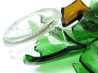 Use colored glass bottles to create recycled beads