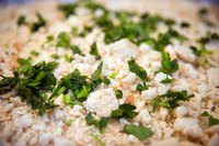Correct overseasoned stuffing by balancing the flavors.