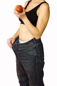 These jeans got too big because she lost weight.