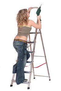 Step ladders can range from heights of 4 to 12 feet.