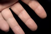 Foam sealant can be removed from fingers.