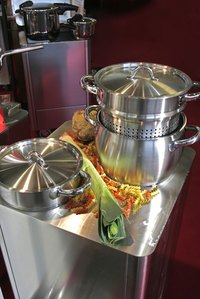 You can sterilize pots and pans with heat or chemicals.