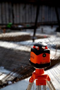This laser level will level footings 300 yards long.