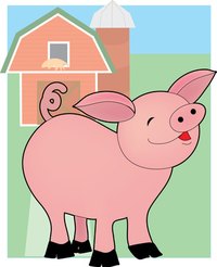 Make a pig mask for your child's Halloween costume.