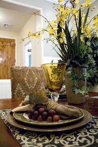 Table setting with place mat.