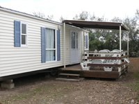 Mobile home with porch addition