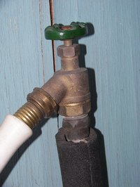 Old laundry faucets eventually wear out.