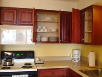 Kitchen with electric range