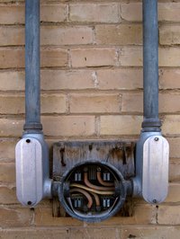 The line side of an electric meter is where the service drop is connected.