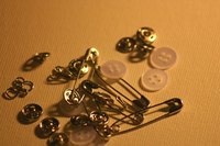 Buttons help create detachable spaghetti straps.
