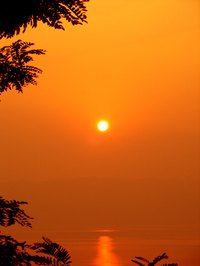 The sun's rays can cause a painful sunburn.