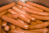 Traditional Chicago-style hot dogs are assembled with all-beef hot dogs.