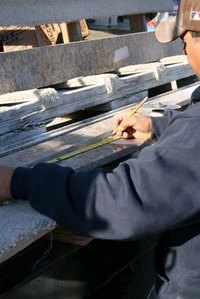 Marble thresholds can be cut on site with a wet saw.
