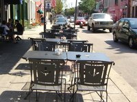 Bring the sidewalk cafe home with a bistro table to your patio.