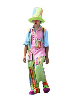 Add a clown wig to complete a costume like this.
