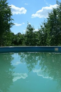 Pool lners sometimes become loose in above ground pools.