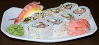 Sushi rice complements the flavor of many types of seafood.