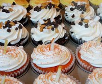 Frostings make all cupcakes look good, even sunken ones.