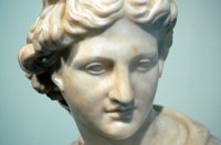 You can make a statue look like marble by using certain craft materials.