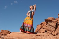 A risque version of the gypsy look.
