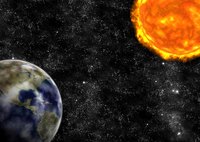 The sun is huge, measuring roughly ten times the size of the largest planet, Jupiter.
