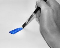 Custom mix a light blue paint at home.