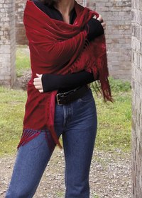A shawl can keep you warm when a coat is too much.