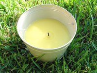 Citronella candles help repel insects.