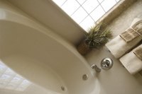 Fiberglass bathtubs can be repaired if damaged.