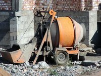 To make the piers, concrete is poured into deep columns.