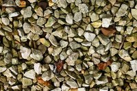 Simple dry wells are constructed using gravel