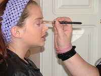Have your makeup done by a blindfolded friend in "Blind Makeover."