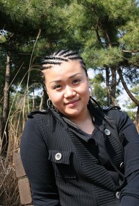 Braided hair.