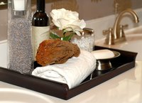A solid surface counter looks clean and polished.
