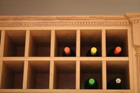 Storing wine in a wine rack is neat and tidy