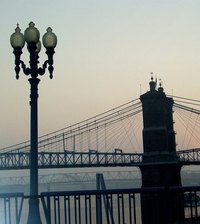 Cincinnati Bridge, one of the landmarks of the state of Ohio