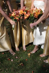 Etiquette typically dictates who pays for the bridesmaids' dresses.