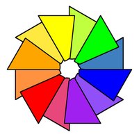 A basic color wheel