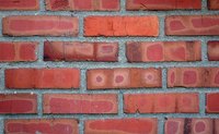 Red brick is an attractive contrasting material to use for building raised flower beds.