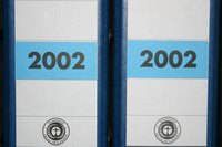 Binders can be labeled to reflect the relevant project and contents.