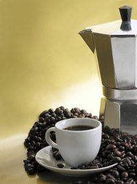 Grind coffee appropriately to make a good cup of percolator coffee.
