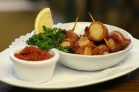 Sea scallops must be completely thawed before cooking or else they will not sear properly.